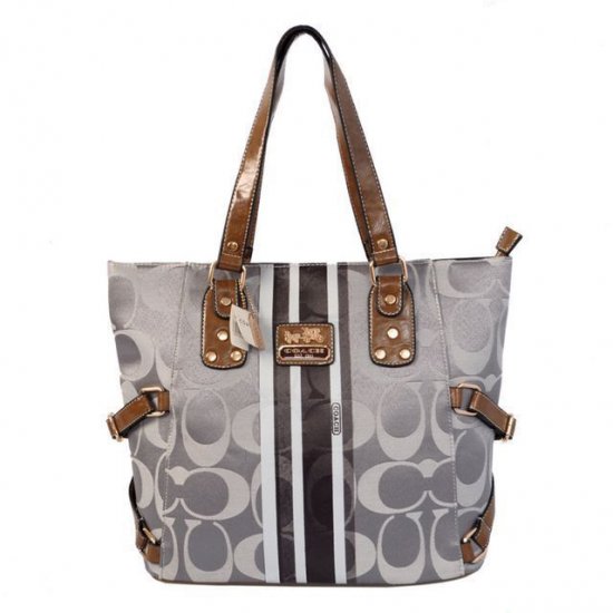 Coach In Signature Logo Medium Grey Totes BFD | Women